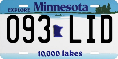 MN license plate 093LID