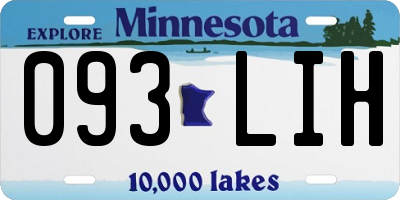MN license plate 093LIH