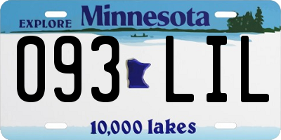 MN license plate 093LIL