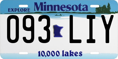 MN license plate 093LIY