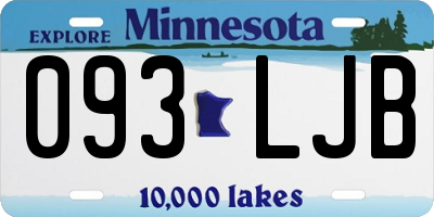 MN license plate 093LJB
