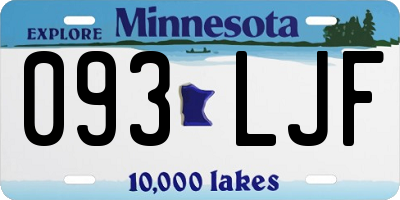 MN license plate 093LJF