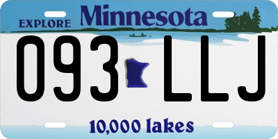 MN license plate 093LLJ