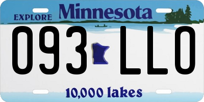 MN license plate 093LLO