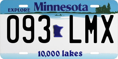 MN license plate 093LMX