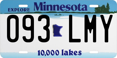 MN license plate 093LMY