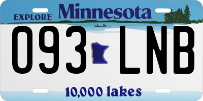 MN license plate 093LNB