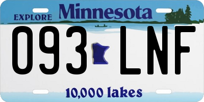 MN license plate 093LNF