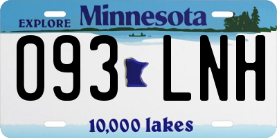MN license plate 093LNH