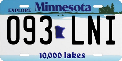 MN license plate 093LNI