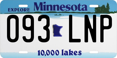 MN license plate 093LNP