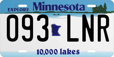 MN license plate 093LNR