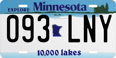 MN license plate 093LNY