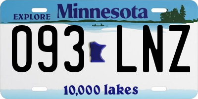 MN license plate 093LNZ