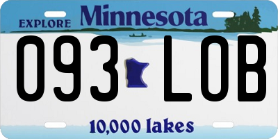 MN license plate 093LOB