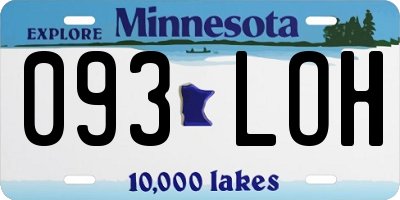 MN license plate 093LOH