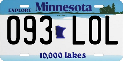 MN license plate 093LOL