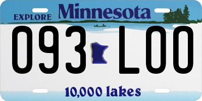 MN license plate 093LOO