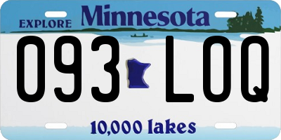 MN license plate 093LOQ