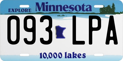 MN license plate 093LPA