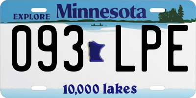 MN license plate 093LPE