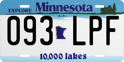 MN license plate 093LPF