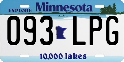 MN license plate 093LPG