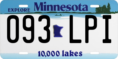MN license plate 093LPI