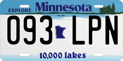 MN license plate 093LPN