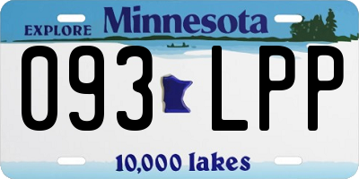 MN license plate 093LPP