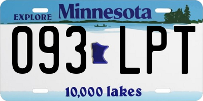 MN license plate 093LPT