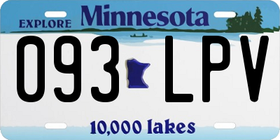 MN license plate 093LPV