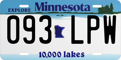 MN license plate 093LPW