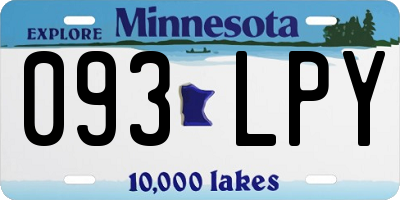MN license plate 093LPY