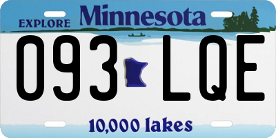MN license plate 093LQE