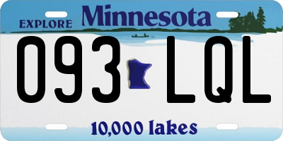 MN license plate 093LQL