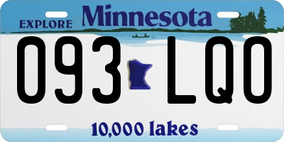 MN license plate 093LQO