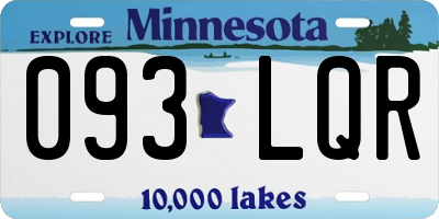 MN license plate 093LQR