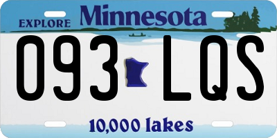 MN license plate 093LQS