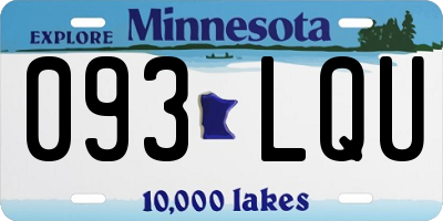 MN license plate 093LQU