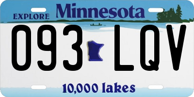 MN license plate 093LQV