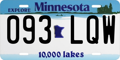 MN license plate 093LQW