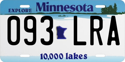 MN license plate 093LRA