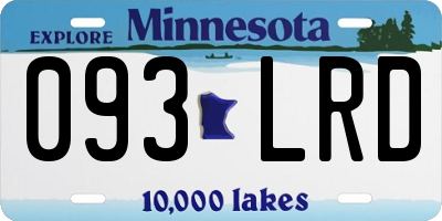 MN license plate 093LRD