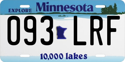 MN license plate 093LRF