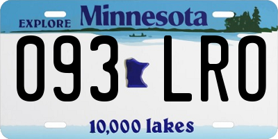 MN license plate 093LRO