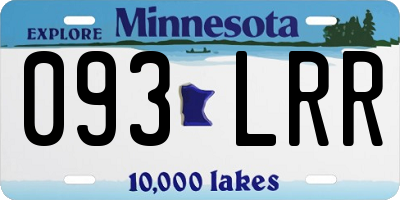 MN license plate 093LRR