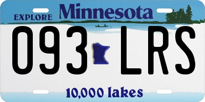 MN license plate 093LRS