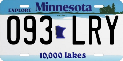 MN license plate 093LRY