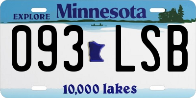 MN license plate 093LSB